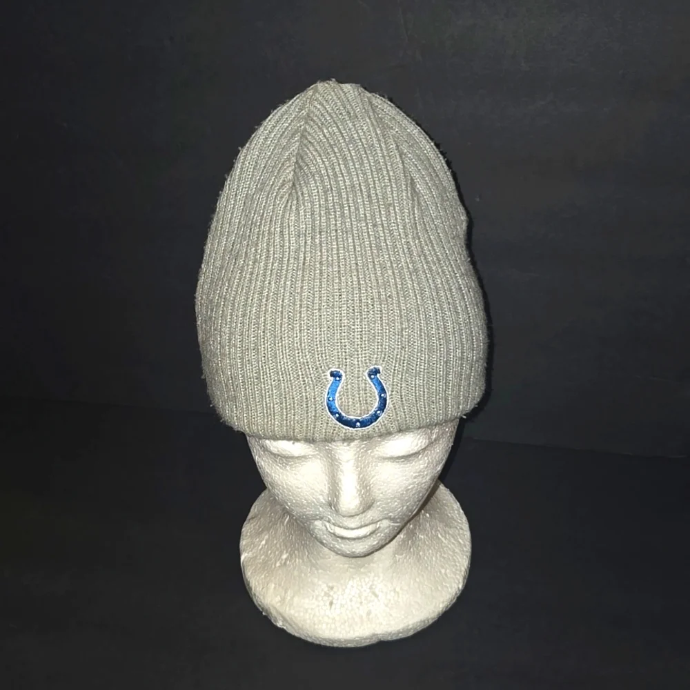 RARE VINTAGE EMBROIDERED NFL INDIANAPOLIS COLTS REVERSABLE BEANIE CAP